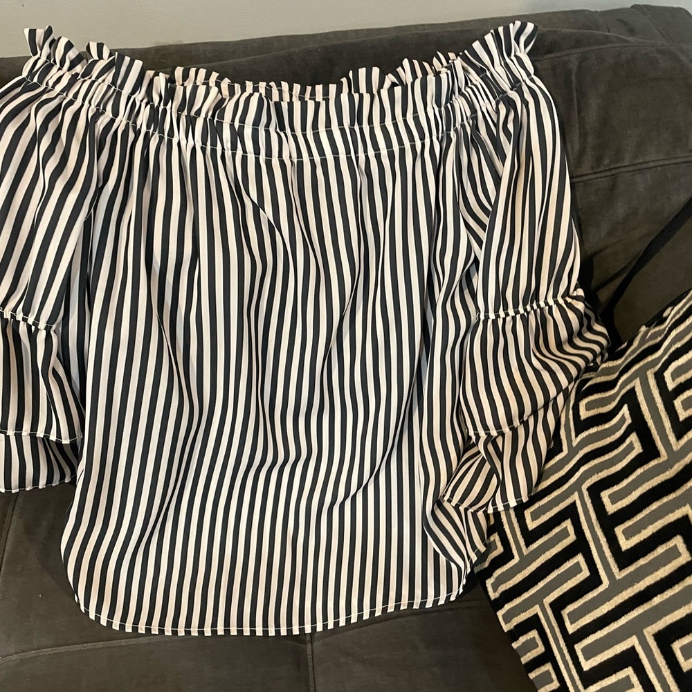 Navy and cream off the shoulder,worn once